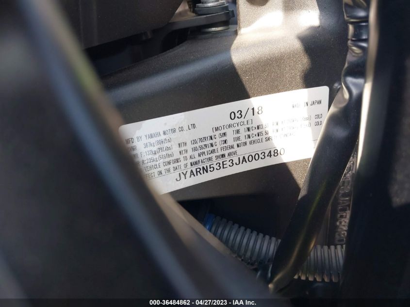 2018 YAMAHA MT09 - JYARN53E3JA003480