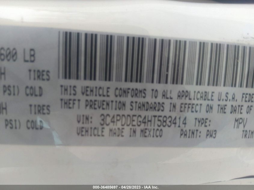 2017 DODGE JOURNEY GT - 3C4PDDEG4HT583414
