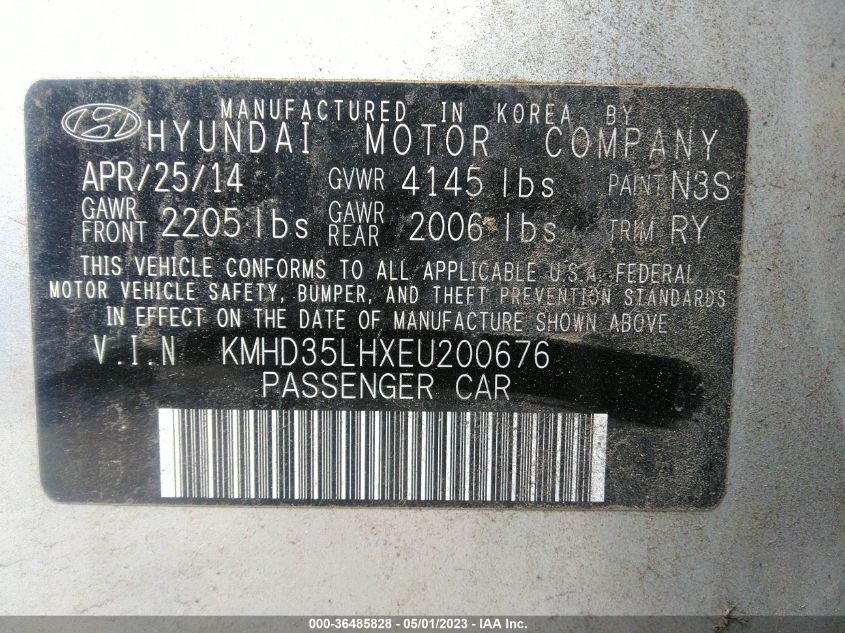 2014 HYUNDAI ELANTRA GT - KMHD35LHXEU200676