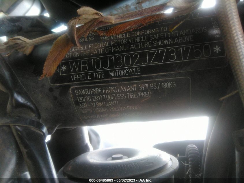 2018 BMW R NINE T PURE - WB10J1302JZ731750