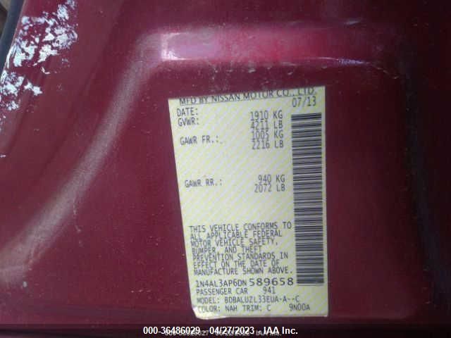 2013 NISSAN ALTIMA 2.5 SV - 1N4AL3AP6DN589658