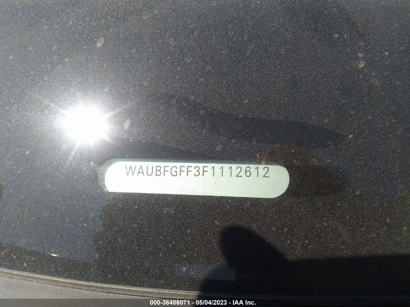2015 AUDI S3/A3 2.0T PREMIUM - WAUBFGFF3F1112612