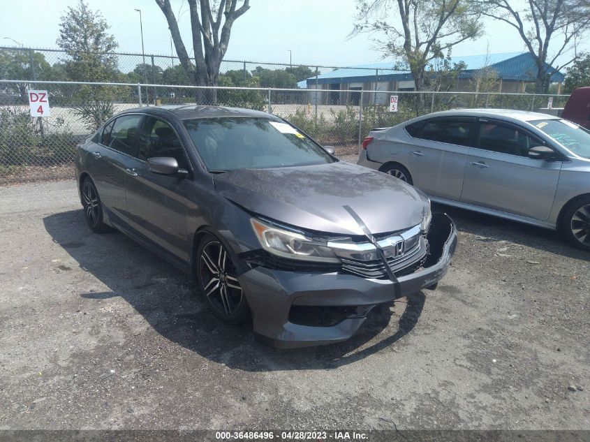 2016 HONDA ACCORD SEDAN SPORT - 1HGCR2F50GA160841