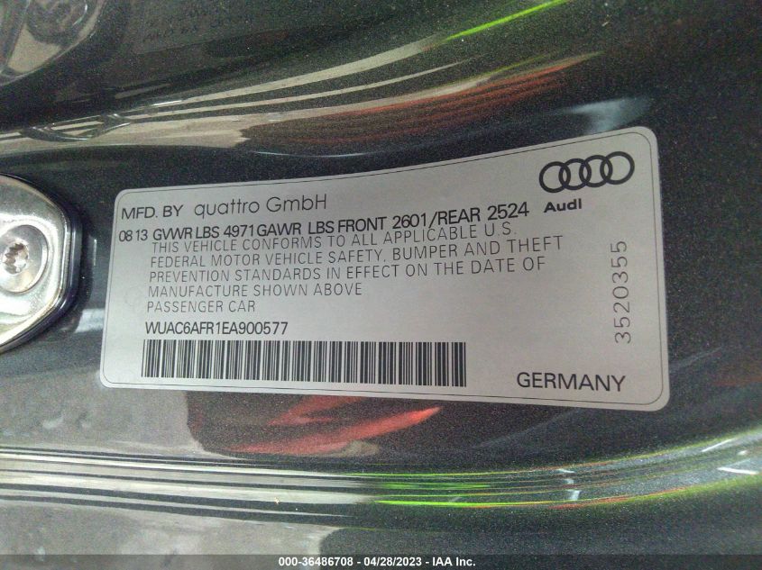 2014 AUDI RS 5 - WUAC6AFR1EA900577