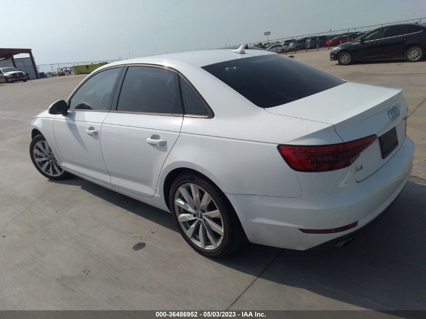 2017 AUDI A4 PREMIUM - WAUGNAF44HN024202