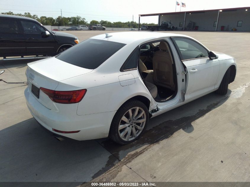 2017 AUDI A4 PREMIUM - WAUGNAF44HN024202