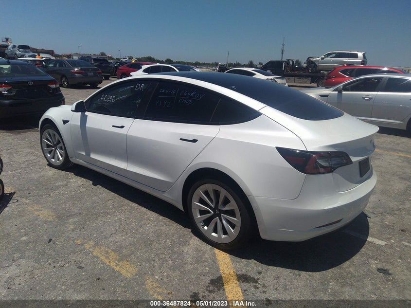 VIN 5YJ3E1EB2NF270595 2022 TESLA MODEL 3 LONG RANGE