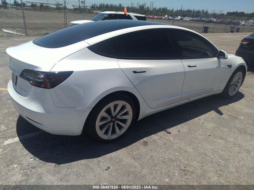 VIN 5YJ3E1EB2NF270595 2022 TESLA MODEL 3 LONG RANGE