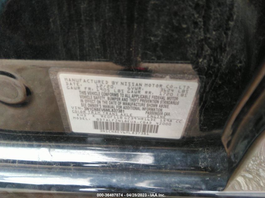 2021 NISSAN VERSA SV - 3N1CN8EV6ML837381