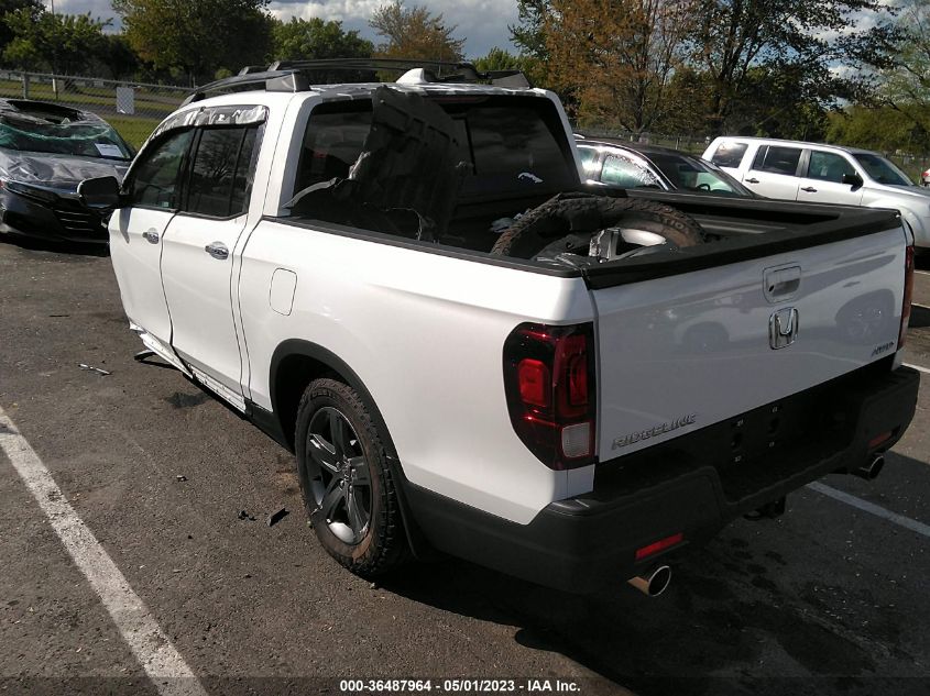 2022 HONDA RIDGELINE RTL-E - 5FPYK3F70NB022518