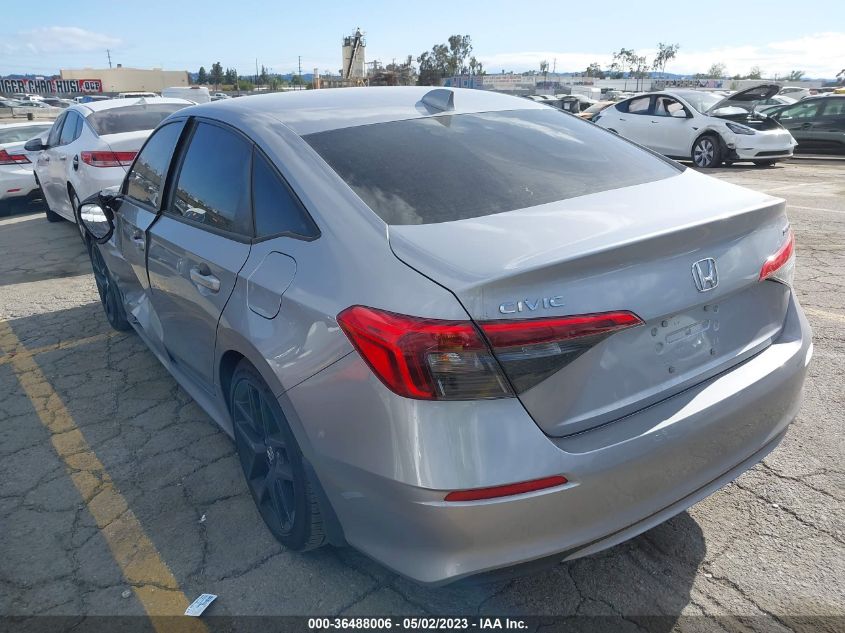 2022 HONDA CIVIC SEDAN SPORT - 2HGFE2F56NH541293