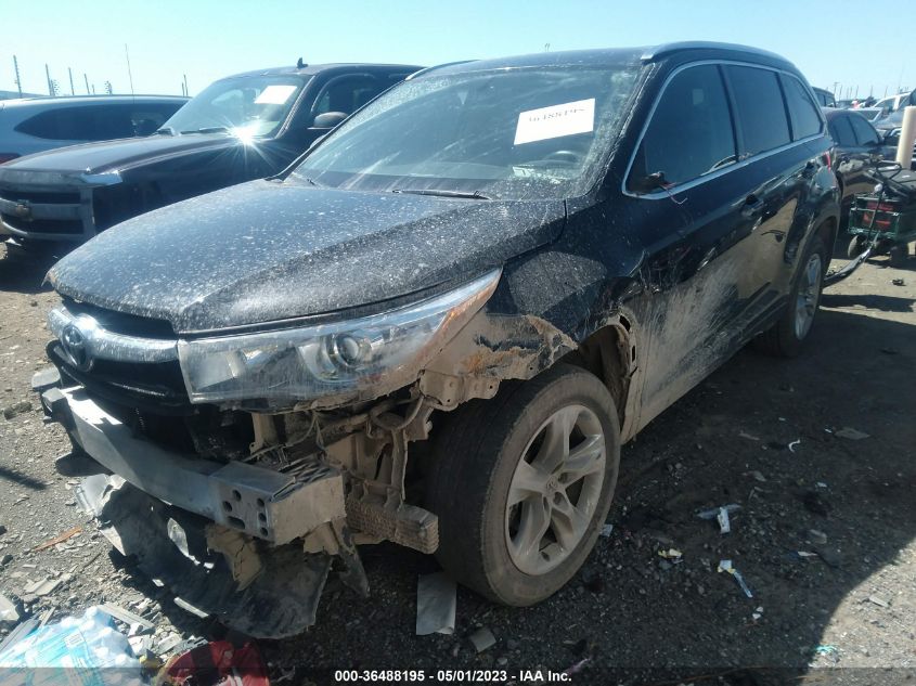 2016 TOYOTA HIGHLANDER LIMITED - 5TDYKRFH2GS120369