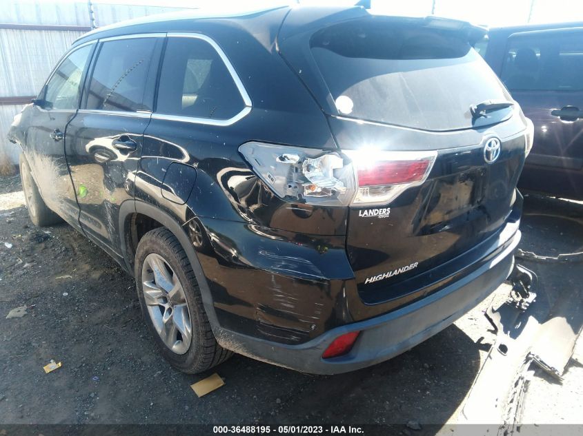 2016 TOYOTA HIGHLANDER LIMITED - 5TDYKRFH2GS120369