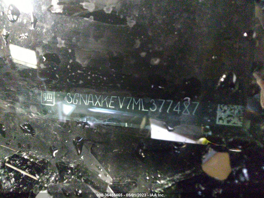 VIN 3GNAXKEV7ML377487 2021 CHEVROLET EQUINOX LT