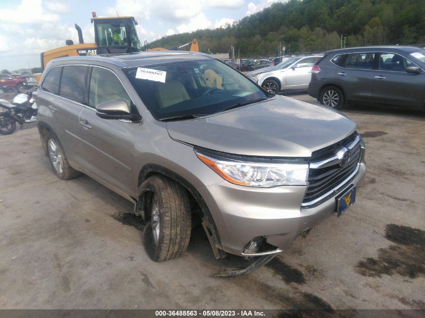 2015 TOYOTA HIGHLANDER LIMITED - 5TDDKRFH9FS097802