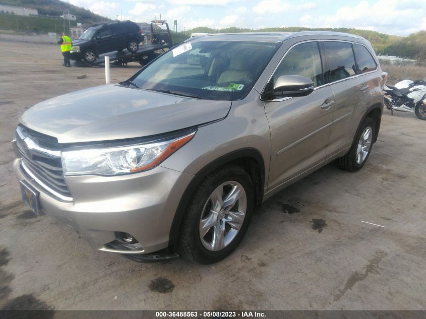 2015 TOYOTA HIGHLANDER LIMITED - 5TDDKRFH9FS097802