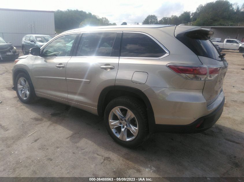 2015 TOYOTA HIGHLANDER LIMITED - 5TDDKRFH9FS097802