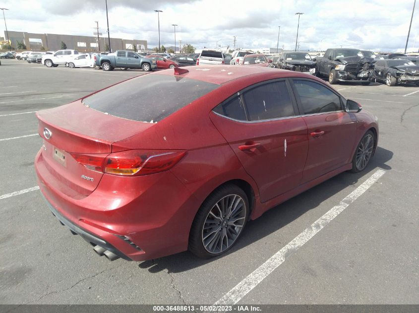 2018 HYUNDAI ELANTRA SPORT - KMHD04LB0JU591331