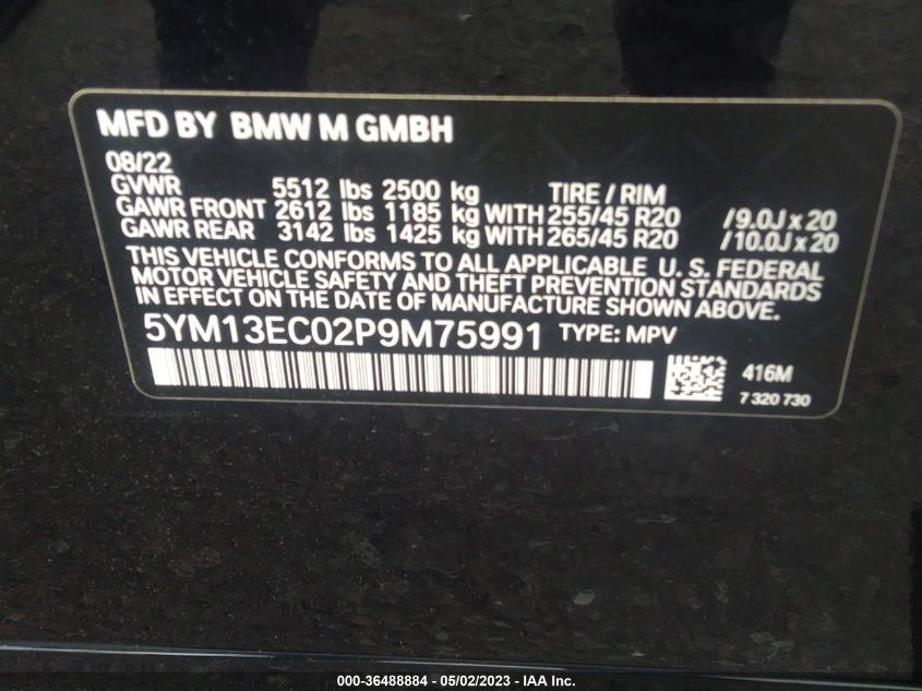 2023 BMW X3 M 5YM13EC02P9M75991