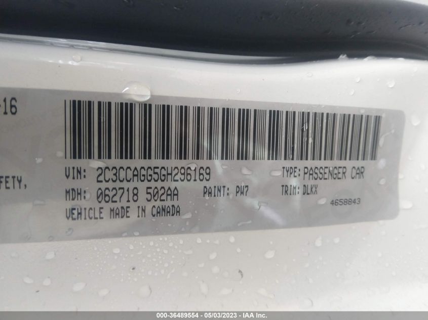 2016 CHRYSLER 300 300S ALLOY EDITION - 2C3CCAGG5GH296169