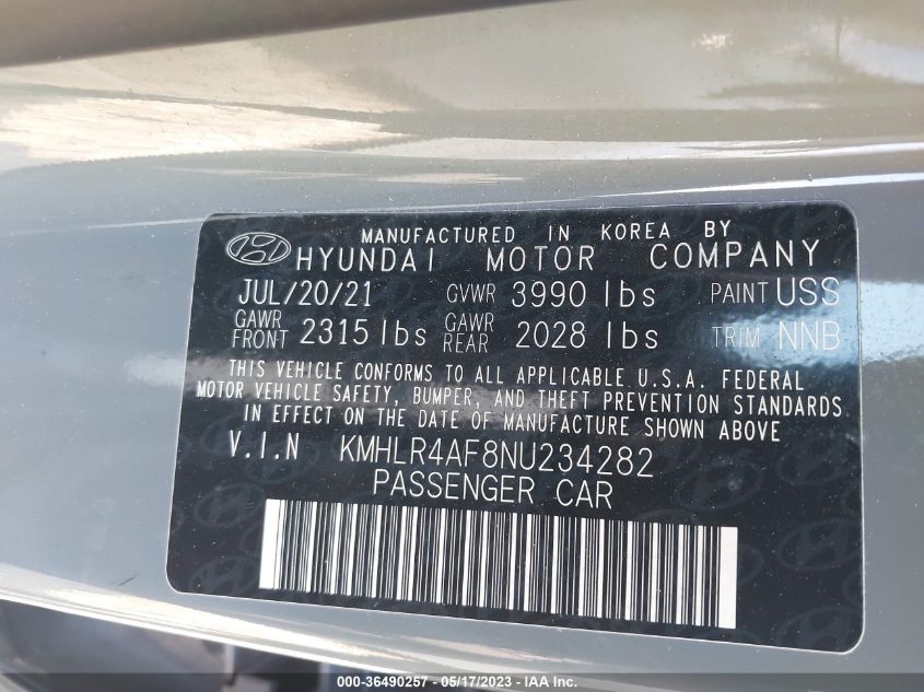 2022 HYUNDAI ELANTRA N LINE - KMHLR4AF8NU234282