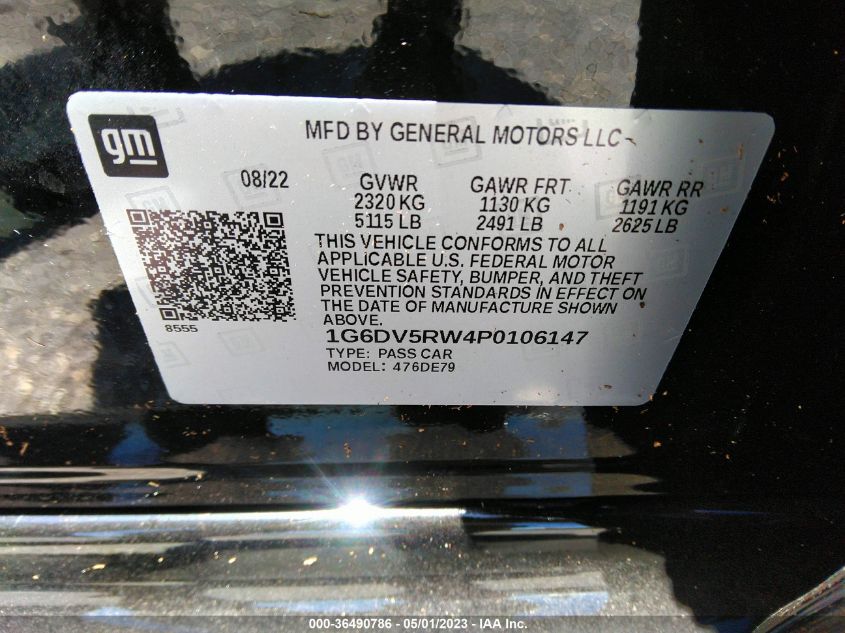 2023 CADILLAC CT5-V - 1G6DV5RW4P0106147