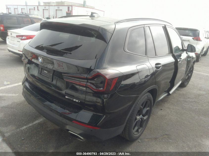 2022 BMW X3 SDRIVE30I - 5UX43DP07N9K58359