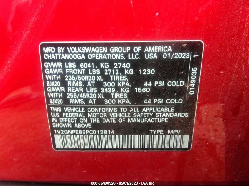 2023 VOLKSWAGEN ID.4 PRO S 1V2GNPE89PC013814