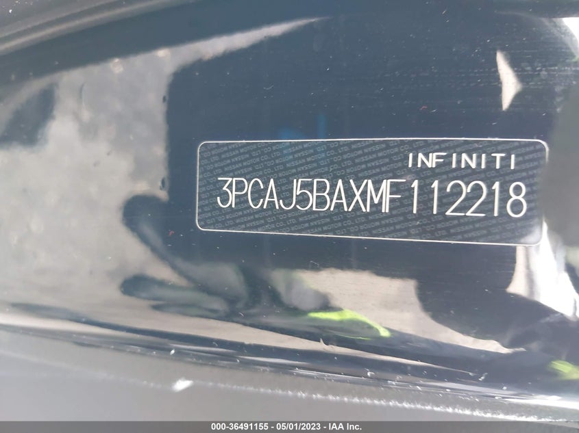 VIN 3PCAJ5BAXMF112218 2021 INFINITI QX50 LUXE