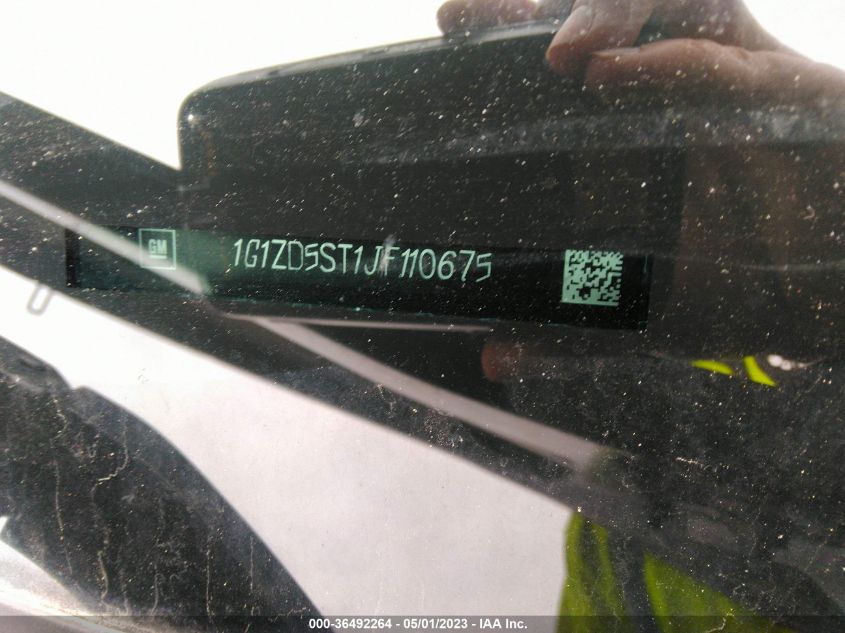 2018 CHEVROLET MALIBU LT - 1G1ZD5ST1JF110675