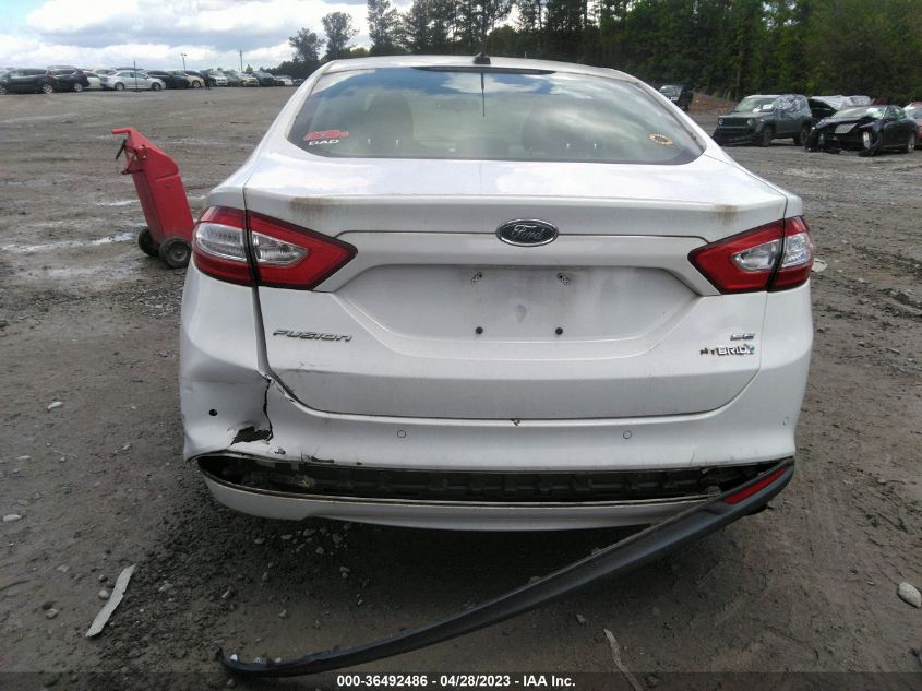 2013 FORD FUSION SE HYBRID - 3FA6P0LU6DR365024