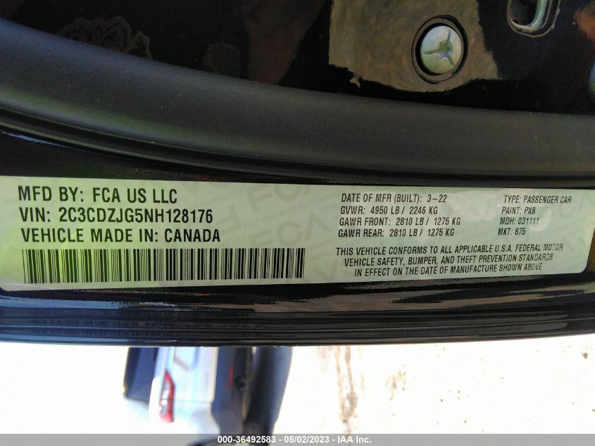 2022 DODGE CHALLENGER GT - 2C3CDZJG5NH128176