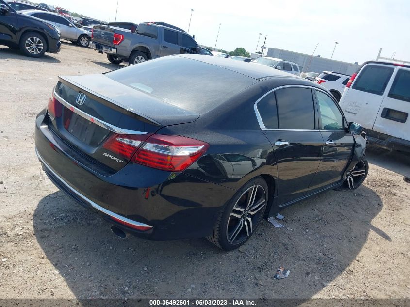 2016 HONDA ACCORD SEDAN SPORT - 1HGCR2F57GA238256