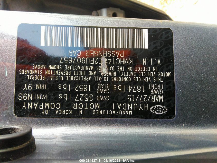 2015 HYUNDAI ACCENT GLS - KMHCT4AE2FU907657