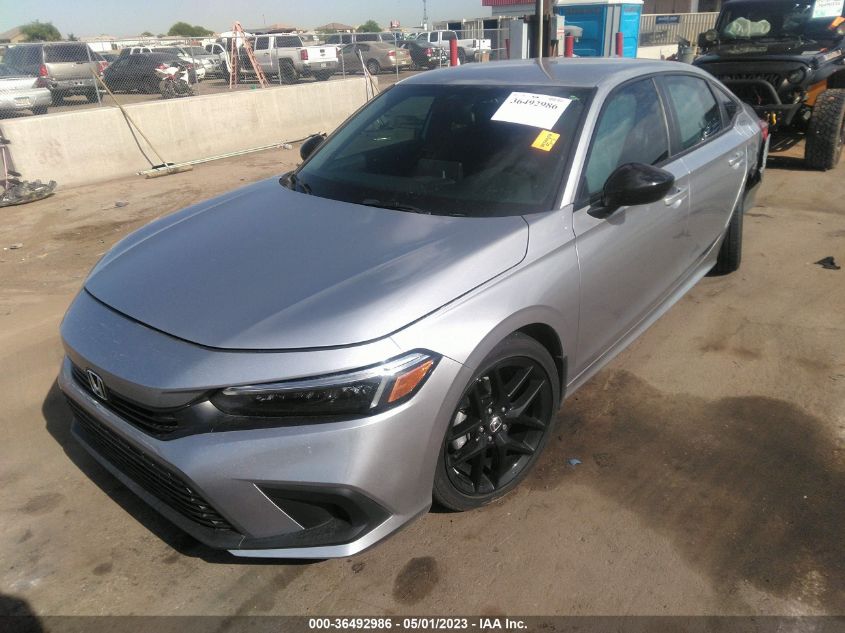 2022 HONDA CIVIC SEDAN SPORT - 2HGFE2F57NH571967