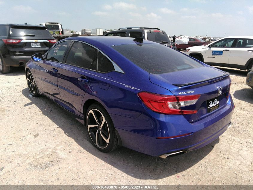 2021 HONDA ACCORD SEDAN SPORT - 1HGCV1F36MA052160