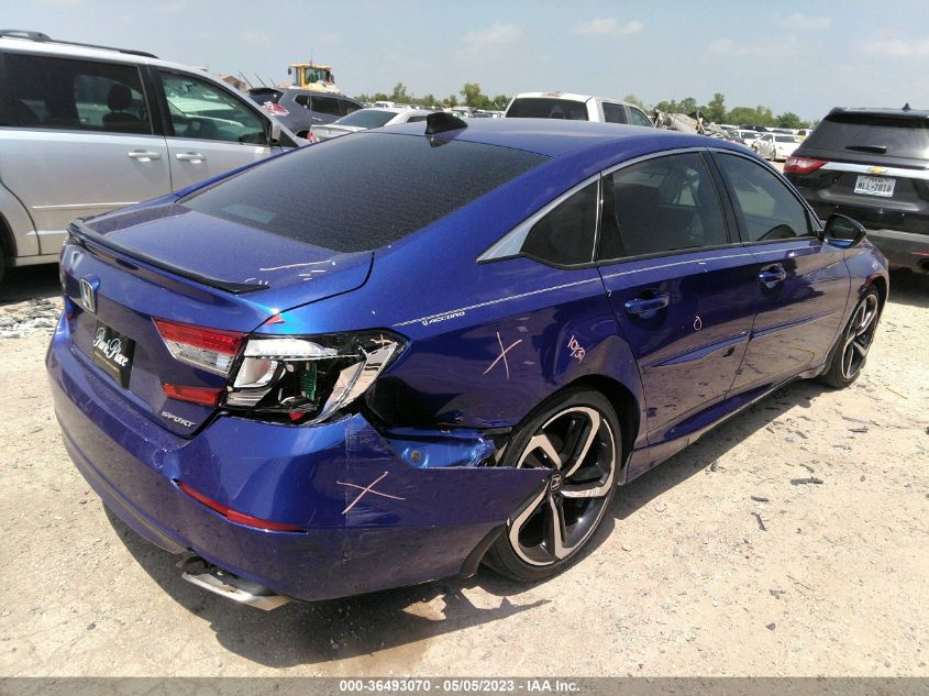 2021 HONDA ACCORD SEDAN SPORT - 1HGCV1F36MA052160