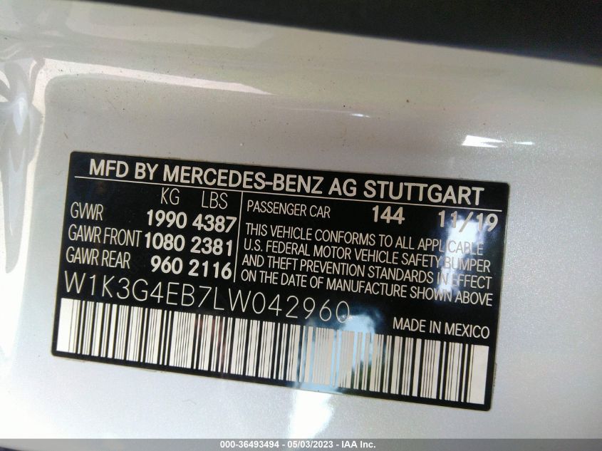 2020 MERCEDES-BENZ A-CLASS A 220 - W1K3G4EB7LW042960