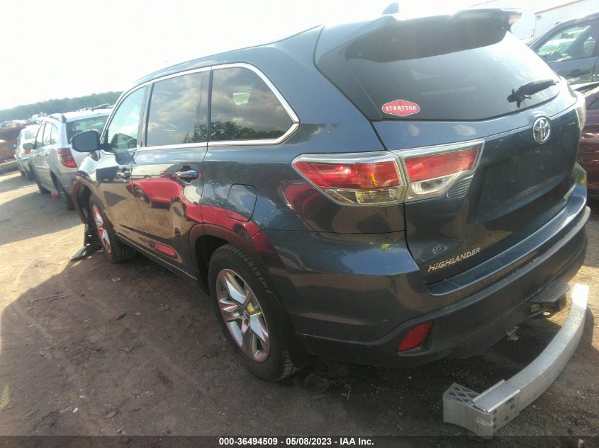 2016 TOYOTA HIGHLANDER LIMITED - 5TDDKRFH9GS264869
