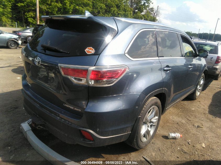2016 TOYOTA HIGHLANDER LIMITED - 5TDDKRFH9GS264869