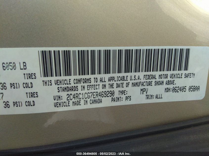 2014 CHRYSLER TOWN & COUNTRY TOURING-L - 2C4RC1CG7ER469290