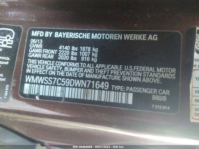 2013 MINI COOPER PACEMAN S ALL4 - WMWSS7C59DWN71649