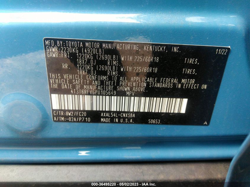 2023 TOYOTA RAV4 HYBRID SE - 4T3T6RFV6PU105649