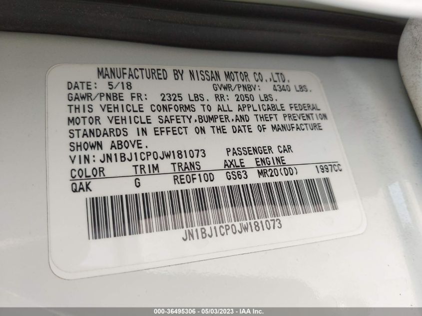 2018 NISSAN ROGUE SPORT S - JN1BJ1CP0JW181073