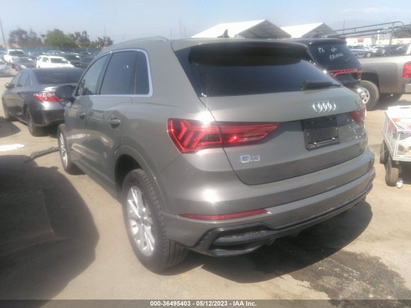 2022 AUDI Q3 S LINE PREMIUM - WA1DECF36N1023672