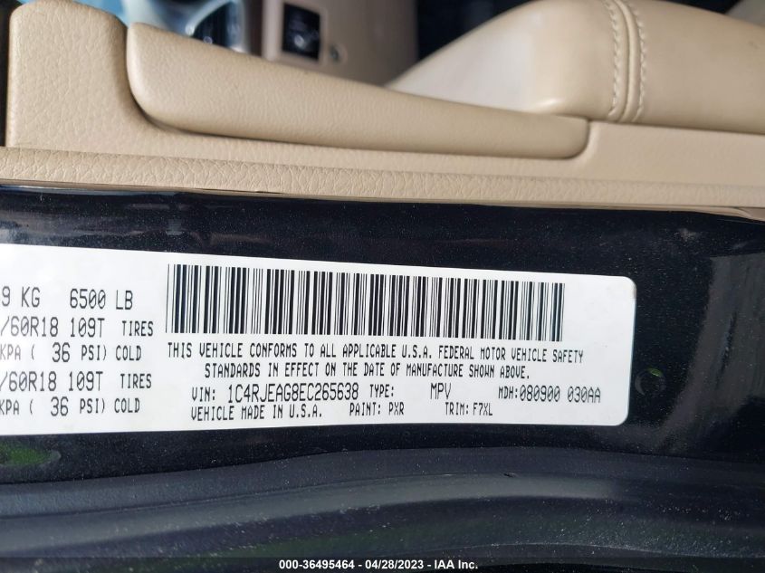 2014 JEEP GRAND CHEROKEE LAREDO - 1C4RJEAG8EC265638