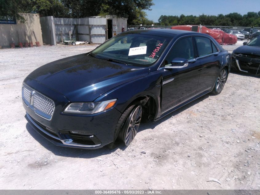 2017 LINCOLN CONTINENTAL SELECT - 1LN6L9TK1H5631322