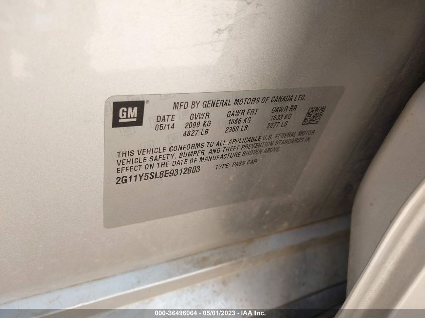 2014 CHEVROLET IMPALA LS - 2G11Y5SL8E9312803