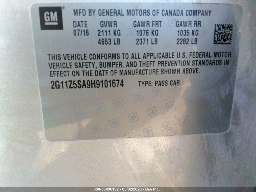 2017 CHEVROLET IMPALA LS - 2G11Z5SA9H9101674