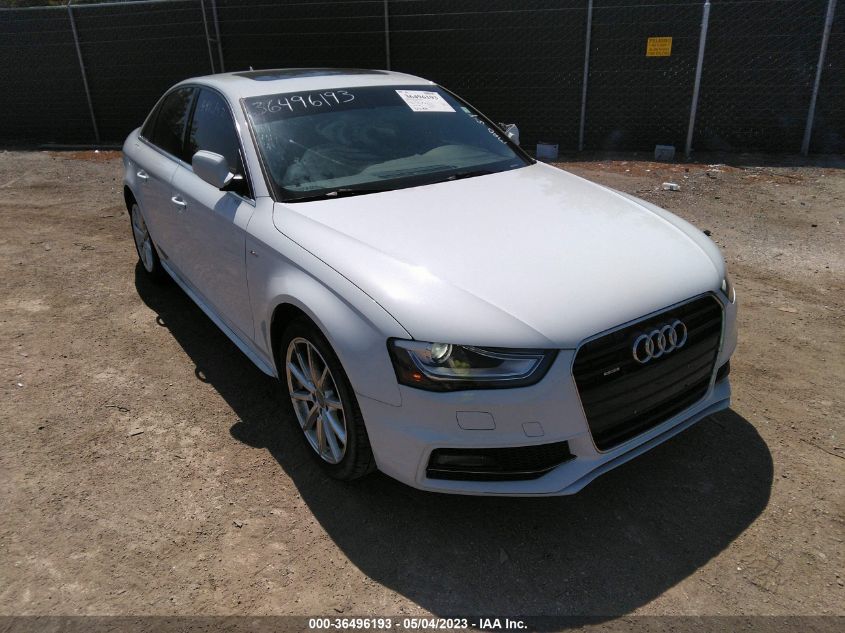 2014 AUDI A4 PREMIUM PLUS - WAUFFAFLXEN013104